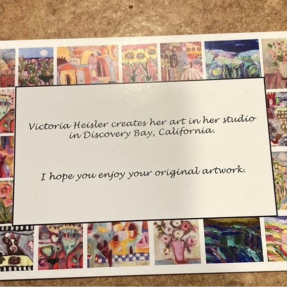 Original Watercolor painting of A Greek Vineyard 7”x5” Matted Hand Painted - Picture 13 of 13